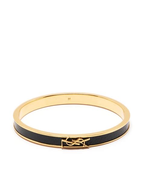 ysl logo bangle|the saint lauren ladies braclets.